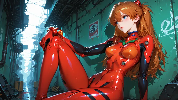 Asuka langley neon genesis evangelion, hip, artistic, cinematic