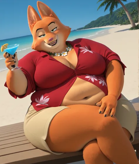 uncensored, masterpiece, best quality, highly detailed, 1girl, solo, DianeTBGV2, female furry, anthro, fox, cheek tuft, black eyebrows, eyebrow piercing, green eyes, pink nose, black lips, orange body, orange fur, tan body, tan fur, two tone body, two tone...
