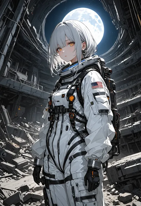 (masterpiece,Highest Quality,ultra detail,超high definition,detailed background),((flat color)),((colorful)),(1girl),watch the viewers,solo,The Forgotten Star、planet、Earth After Three Thousand Years、Earth without humans、Apocalypse Hotel、The Forgotten Earth、...