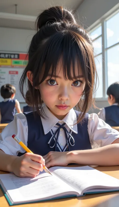 elementary school student、10th Generation、Study、Looks fun、Japanese、Serious child、A lively child