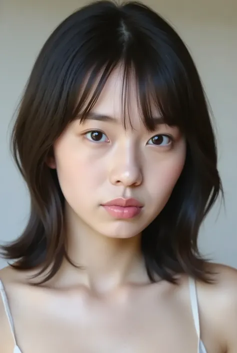 (( premium quality, 8k )), ((masterpiece)), ( details), 、dark hair, Japanese girls, first-person view ,One Woman, a plump woman, petite female , sexy,( full nude, in the bedroom),((( Super Giant Bust , full nude, beautiful breasts, shor...