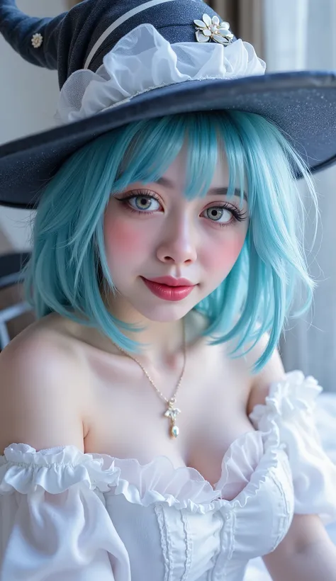 {your prompt} --niji 6 --ar 2:3 --style raw --s 1000 --p spr1pcg，anime girl  ,Anime boy ,anime style , 1 girl, Single,  High resolution,detail,  Aqua Blue Hair ， White Eyes。，Bob hair， Anatomically correct , Precise, short hair, bangs, blue hair/ Watercolor...