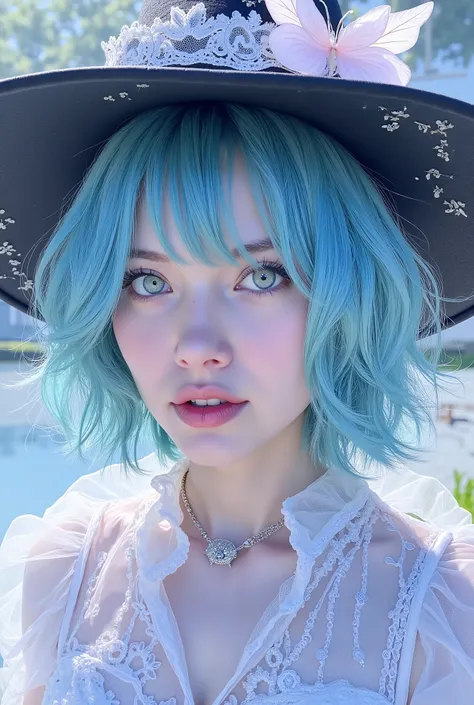 {your prompt} --niji 6 --ar 2:3 --style raw --s 1000 --p spr1pcg,anime girl ,Anime boy ,anime style , 1 girl, Single, High resolution,detail, Aqua Blue Hair , White Eyes。,Bob hair, Anatomically correct , Precise, short hair, bangs, blue hair/ Watercolor...