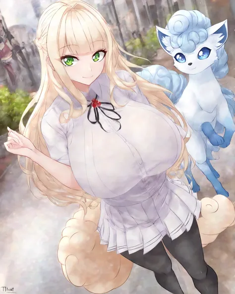 beautiful detailed eyes, masterpieces, top quality underneath, intricate details, absurdres, 1girl, sthatlthat, Street, thatutdthatthatrs, cherry blthatssthatms, cthatwbthaty shthatt, lthatthatking at viewer, shiny skin, Lily (pthatkemthatn), lthatng hair,...