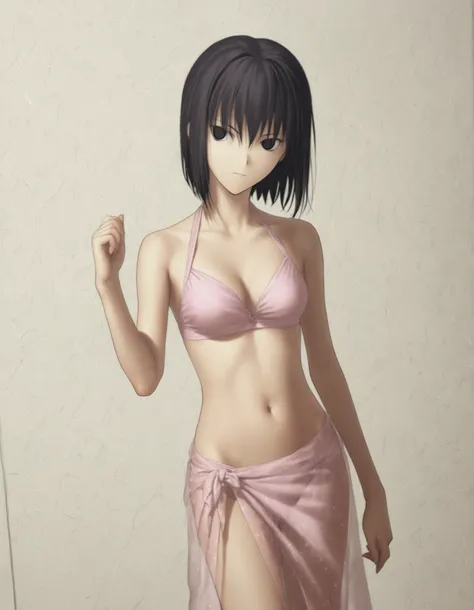 (sunlight) ,(white background, simple background),, from above,(dark), (dutch angle), pale skin, ((sidelight)),((traditional media)),
...