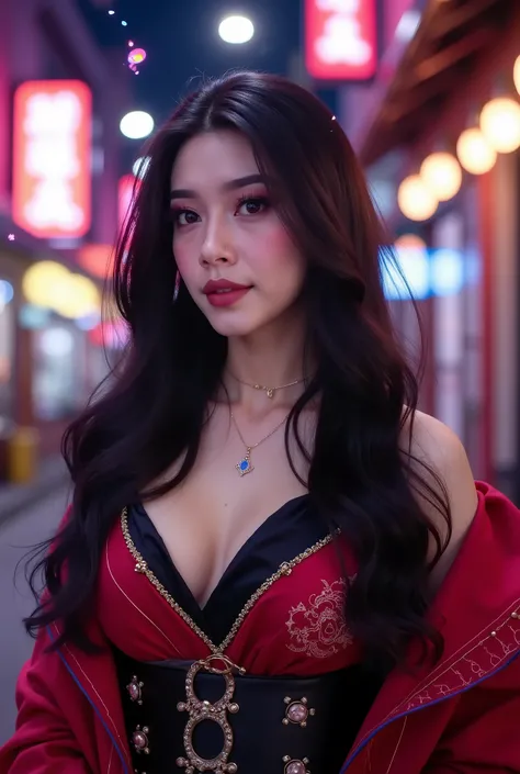 S476_ParisBerelc, long hair, modern photo, (wearing akatsuki outfit:1.3),  (close-up, headshot), (35mm, F/2.8) Photo Focus, DOF, Aperture, insanely detailed and intricate, character, hypermaximalist, beautiful, revealing, appealing, attractive, amative, hy...