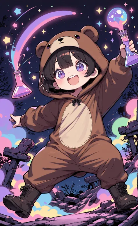 cartoon style, expressive characters, pop colors, dynamic pose, masterpiece, best quality, ultra-detailed:1.3,
cartoon style, expressive characters, pop colors, dynamic pose, masterpiece, best quality, ultra-detailed:1.3,
Kuma, 1boy, male, solo, short bl...