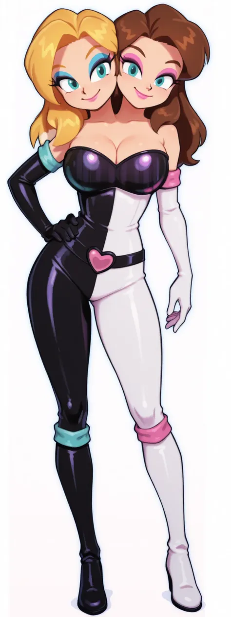 masterpiece) , (ultra-detailed) , (high quality) , (high resolution) , (best quality:1 . 5 , highres , UHD) , highres , absurdo , ultra detail , ultra quality , Ultra resolution , 16k , 1girl , (2heads:1 . 5) , ((girl with two heads)) , golden blonde hair ...