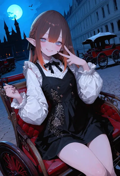 brown hair,shortcuts,unkempt hair,Short braided hair,Neat,slender beauty,correct attitude,small breasted,beautiful legs,The enchanting gray-blue eyes are shining like stars,Saggy Eyes,bright color,beautiful eyes,A delicate smile,cowboy shot、gothic parade、(...