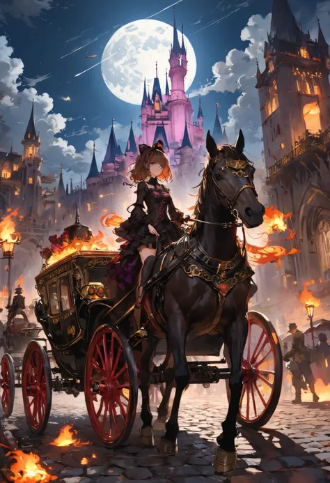 brown hair，shortcuts，unkempt hair，Short braided hair，Neat，スレンダー美people，correct attitude，small breasted，beautiful legs，The enchanting gray-blue eyes are shining like stars，Saggy Eyes，bright color,beautiful eyes,A delicate smile,cowboy shot、meteor、空から降り注ぐmet...