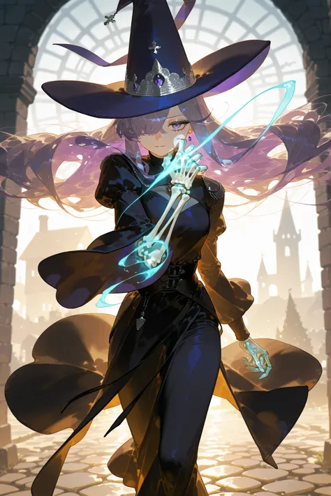 (handfixer,)(portrait:close up focus on face) The undead medival princes. (She has a transparent skin, the silhouette of her skeletal bones can be see through.) She has a shorty flat-chested body shape. She has ghostly pale skin and bruises under her eyes....