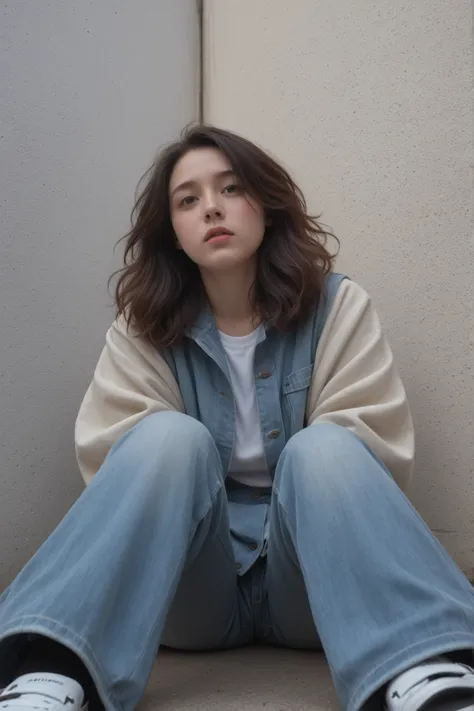  extreme close-up, peephole voyeur simulator, very low angle from behind, intricate details, ultra realitsic, full shot, dynamic pose, 1girl, solo, misty \(photorealistic\), 1girl, solo, misty \(photorealistic\), surprised, (from below:2.0), dutch angle, s...