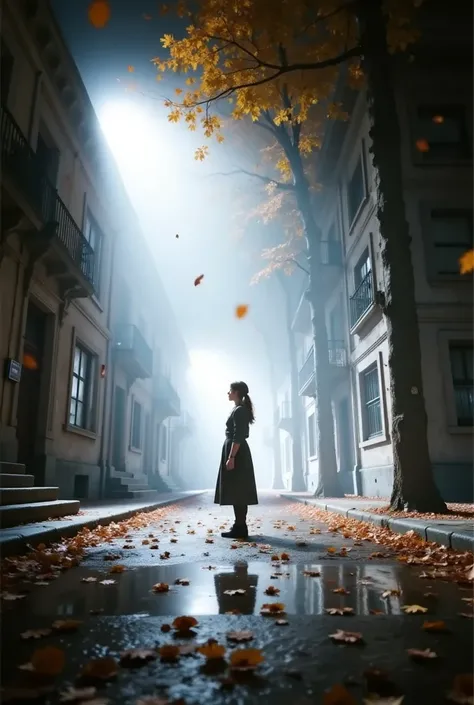 落ち葉の舞う路地の女 v1.0