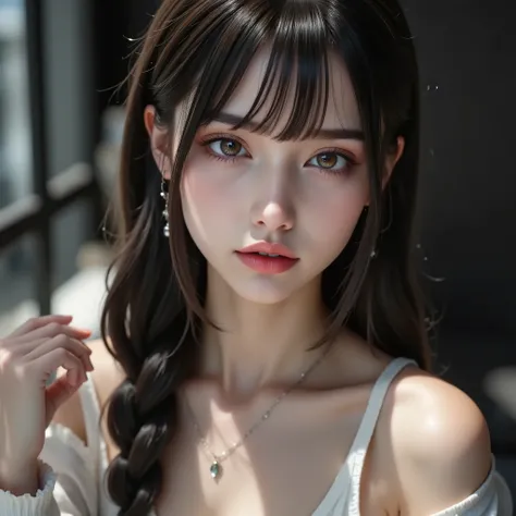 professional fashion model, cinematic portrait, bust-up composition, full head visible, 
realistic human skin texture, detailed face, natural expression, smile, 
beautiful lighting, cinematic light, soft rim light, ultra-high definition, 
8K octane render,...