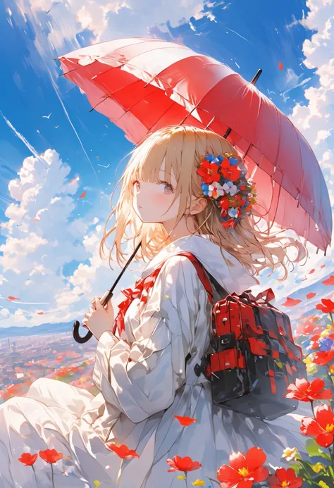 Parachute Day、Expansive Skies and Colorful Umbrella Flowers、A moment of suspense between free fall and graceful landing