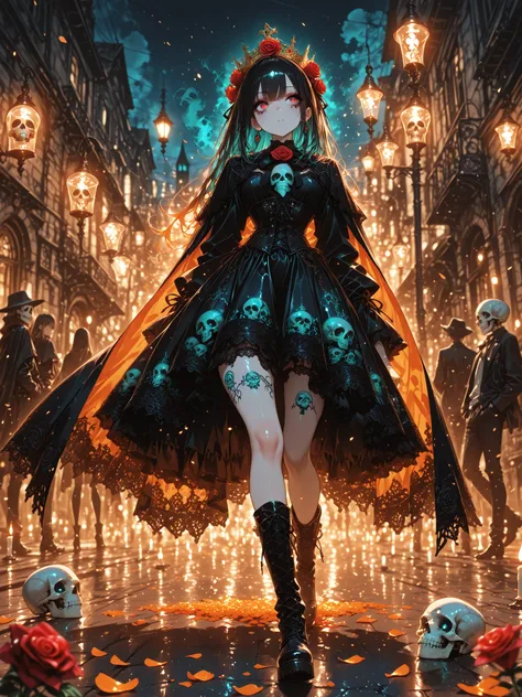 (masterpiece:1.5), (best quality), (amazing quality), (ultra-detailed:1.3), (detailed background), (intricate details), (intricate), (absurdres), (extremely aesthetic), (newest:1.2), (semi-realistic:1.3), (dynamic lighting), (HDR tone),
beautiful gothic gi...