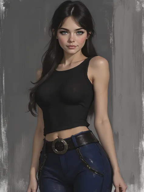 sketch painting, marinette Dopanchan, A very beautiful and cute 22 year old woman with a slight smile. (((Shy smile))), sharp focus on the face, (((Western eyes:1.5))), (((Extremely detailed ice-blue eyes, beautiful eyes, beautifully detailed eyes))), (((d...