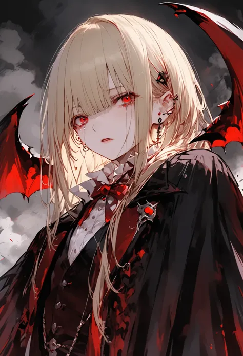 a timid elite vampire 、Ancestor Dracula、has the ability to destroy the world、but use abilities carefully、tears、He has top class abilities but is timid
