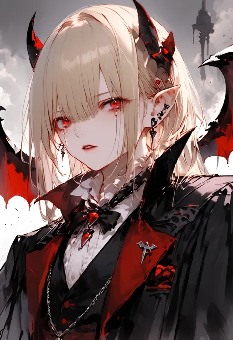 a timid elite vampire 、Ancestor Dracula、has the ability to destroy the world、but use abilities carefully、tears、He has top class abilities but is timid