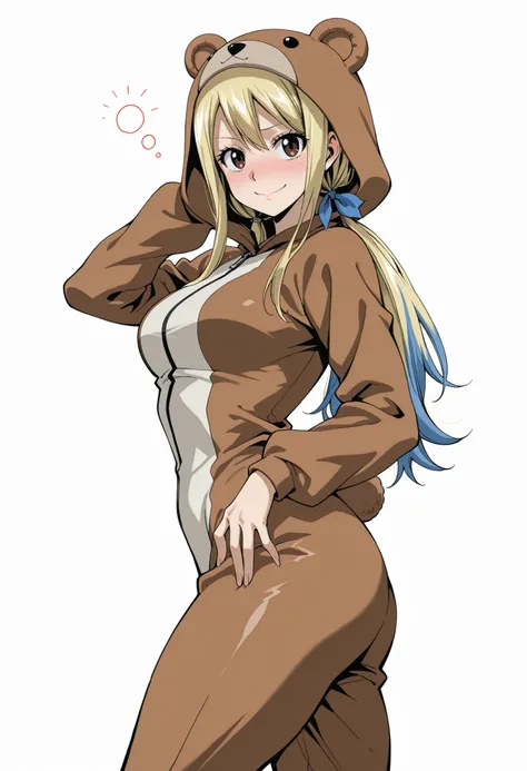 score_9, score_8_up, score_7_up, source_anime, lucy heartfilia, long hair, blonde hair, medium breasts, brown eyes,,, blue hair ribbon,, blush, drunk,, , looking at viewer,, , solo,, medium breasts, big ass, thick thigs, wide hips, slim waist, mature body...
