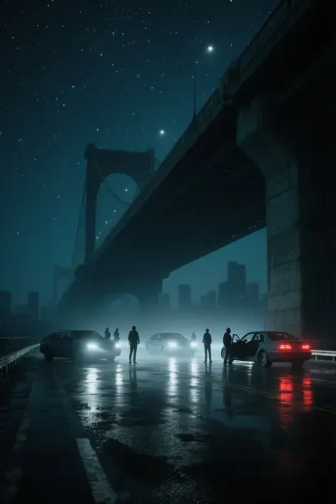 Night of the Blackout #1: Starlight Bridge in Headlight Glow