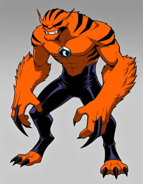 ((Highest Quality)), ((Simple Light Grey Background)), (My Hero Academia style), standing, (1male), (Male), mature male, mature man, solo, toned body, athletic body, Toned body, slender body, thick body, standing, Full body, inhuman creature, inhuman vulpi...