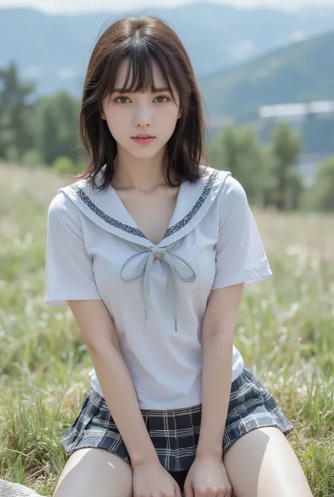 (high resolution:1.5), (masterpiece:1.5), full body, very detailed, best quality, 8k, (Cute Japanese woman), cute 20 year old beauty, Slender actress, (Small breasts:1.1), detailed face, Beautiful and elegant face, cute face, (Round face:1.4), thin lips, (...