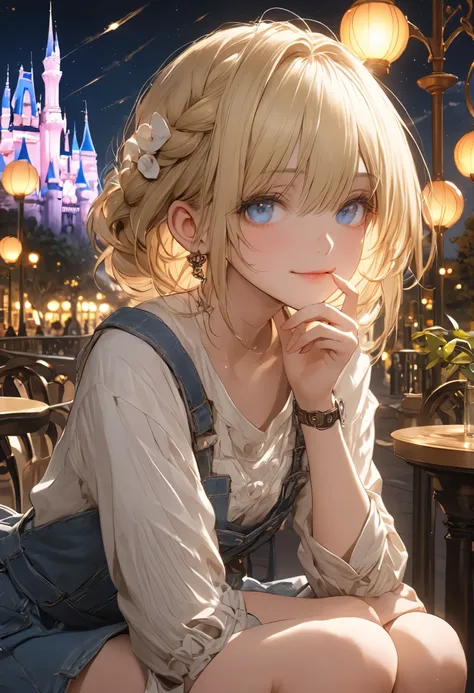 The personification of a cake, Beautiful girl, 鎧のBeautiful girl, Armor reflects light、Delicate Expression, expression of sorrow, inquisitive gaze, modest smile, White-blonde hair, Neat雰囲気, masterpiece，（masterpiece），fuill body ,best quality ，（最High Quality）...