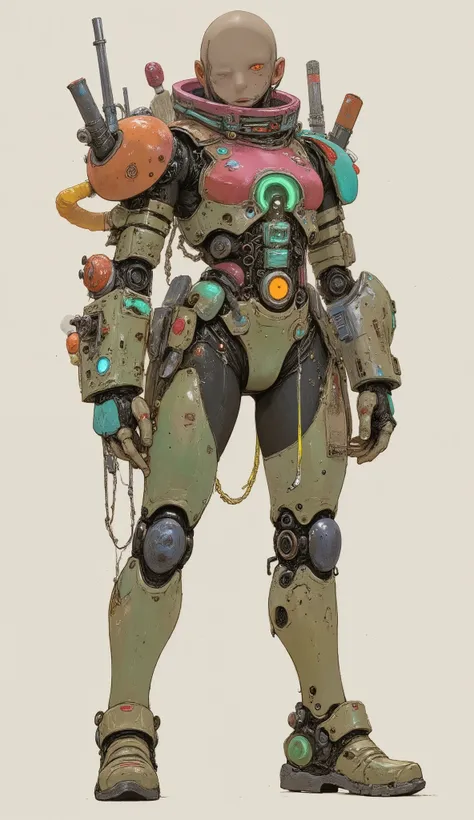 robot drawing with lots of different colored parts from Doom and Halo, Samus aran fanart, doom guy resembling Samus, Samus aran, Samus, video game fan art, metroid, nintendo Game Art, zero suit Samus, Samus aran bioorganic varia suit, Game Art!!, Highly De...