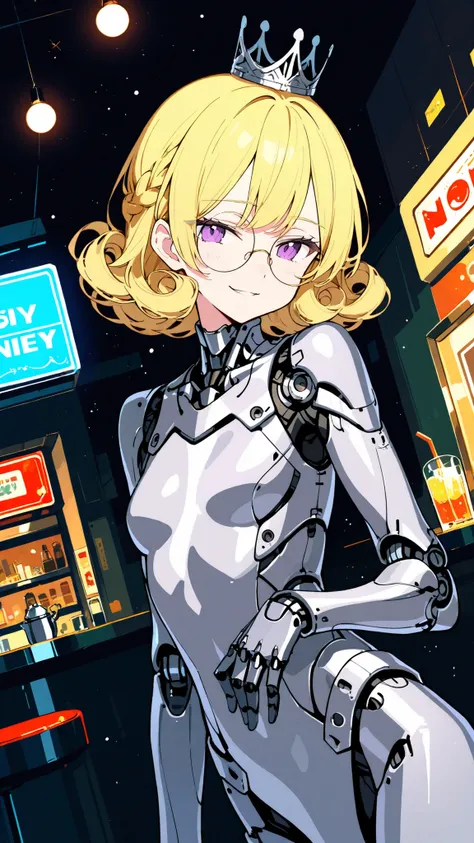 1girl, solo, original, (ciloranko:0.5),(ogipote:0.5),(tianliang_duohe_fangdongye:0.7),(jyt:0.9),(vofan:0.5), dutch angle,
upper body, skinny, small breasts, (mature female:1.2), blonde hair, curly hair, flipped hair, one braid, wispy bangs, round glasses, ...