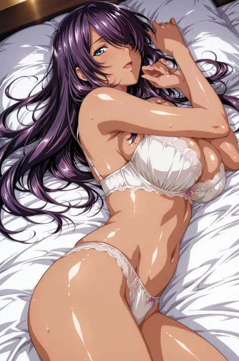 score_9, score_8_ up the side, score_7_ up the side, score_6_ up the side, score_5_ up the side, score_4_ up the side,,Anime coloring, source anime,((solo)),NSFW,from side,on back,cowboy shot, amazing masterpiece, top quality, high fashion, absurdres extre...