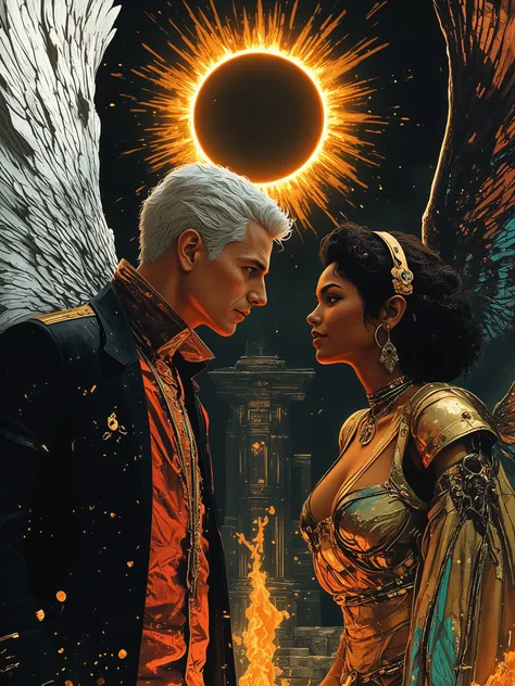 (((best quality))),(((ultra detailed))),(((masterpiece))),illustration,a (masterpiece),(Highest quality),(Super detailed),(Ultra-high resolution) , (Best illustrations), 32k, an ancient luxurious temple,dynamic lights, shiny, glitter
Done in a balanced and...