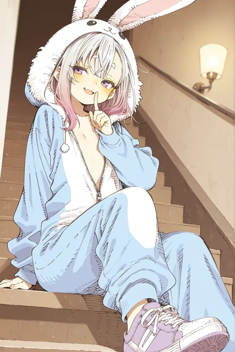 ((Abara Heiki style)), ((Masterpiece)), ((best quality, amazing quality)), ((very aesthetic, absurdres, newest)), ((detailed background, negative space, blurry background, depth of field, Asymmetrical background)), (dynamic angle, wide shot, from below), (...