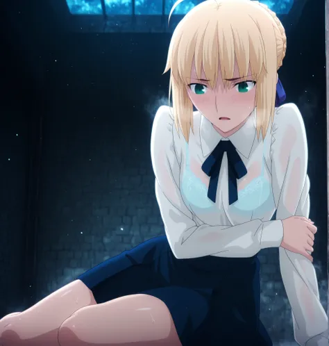 masterpiece, best quality, amazing quality, highres, absurdres, very aesthetic, high resolution, ultra detailed, perfect details, day , 8k, ((colorful light particles, dark blue time, )), ,backlight, (beautiful light),,((cellars)), soft natural light ,(Ste...