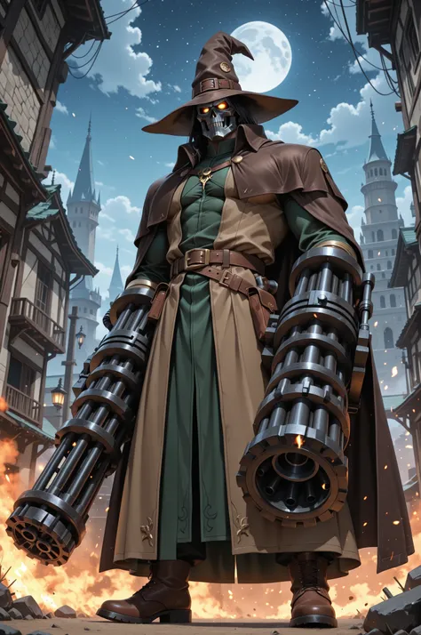 wizard with an enchanted Gatling gun