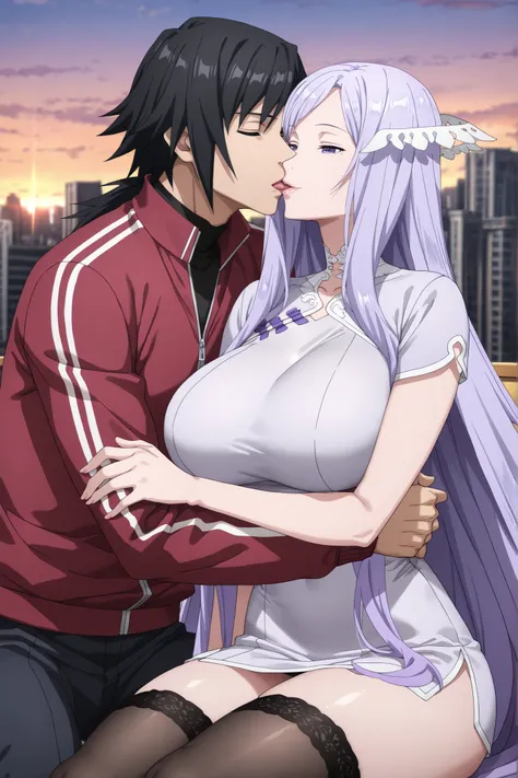 anime screencap, masterpiece, best quality, quinella, 1girl, Mature Female, attractive face, detailed face , long hair, light purple hair, purple eyes, ractical body shape, glamorous bodies, attractive bodies, motherly, large curvy, Slutty, Neat, big breas...