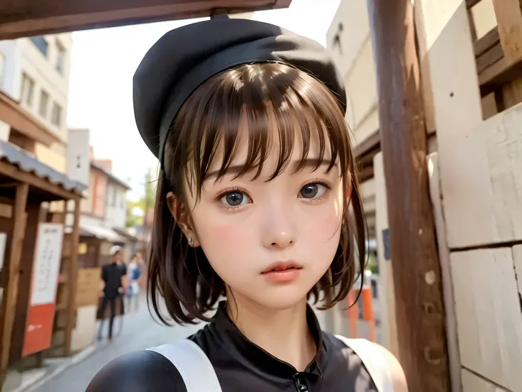     
Woman delivering mail on bicycle、(cute woman, Adorable Heroine),( On:1.25),1girl,  cowboy shot, troubled expression, 
Postman, 18, small breasted,small breasted、flat chest、（small top:1.6）、
black cap,Red Bicycle,big black bag,dark blue uniform 
Pink Ey...