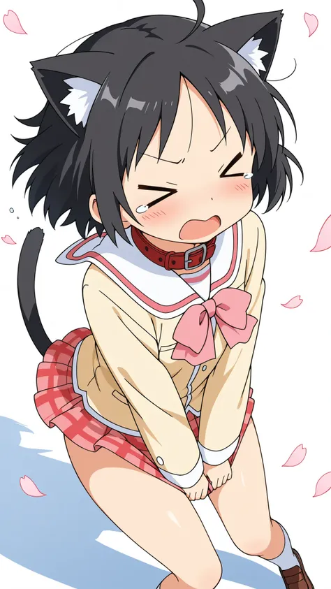 ((from above)),dramatic angle,(((face focus))),ahoge,(nsfw) , ((anime style)) , score_9 , score_8_up , score_7_up , source_anime , nano shinonome , yasuna oribe , ((dramatic angle)) , black short hair , (middle parted hair) , (((((>o<))))) , (black hair) ,...