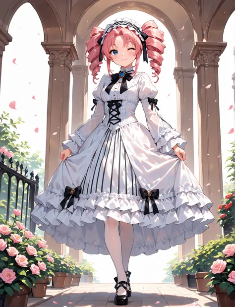 (masterpiece:1.3), (best quality:1.3), (ultra-detailed:1.2), (highly detailed skin:1.2), (finely detailed face:1.1), (realistic shading:1.1),(perfect anatomy:1.1), detailed hands:1.1;detailed background;(1girl:1.2),(solo:1.1);shikoku metan,goth;(gothic_ta:...