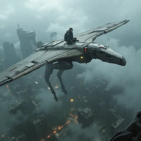 (hyper-realistic:1.3), (realistic:1.2), (masterpiece), (best quality), (highly detailed), (cinematic concept art),

A part-cybernetic Pteranodon rendered in realistic detail — its wings reinforced with metallic plating and faintly glowing conduits, section...