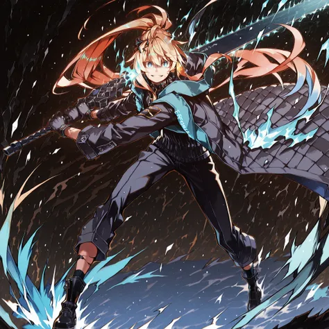 A short and solitary male character, a young teenager about 1.70 meters tall, with a style and aura similar to Amiya from Arknights, but unmistakably masculine.
His face is feminine. His face is feminine.
He has long blonde hair, similar to Artoria Pendr...