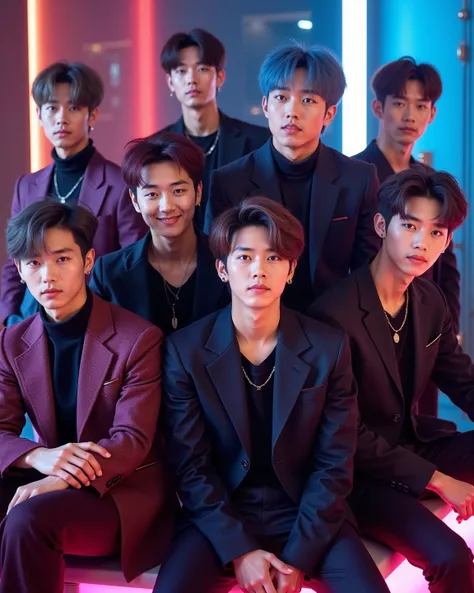 Cool mens group de kpop com 6 integrantes, With concept photo and what to see their faces