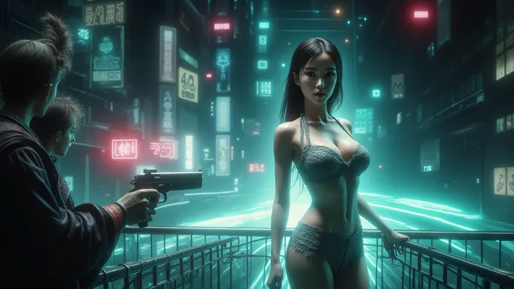 ((photo-realistic)), a sexy large-breast:1.1 Japanese woman, facing camera, cleavage, (((side boob))), Bandeau crop top, Bandeau, Bandeau Bikini, hip up, slim face, slim:0.1 body, well-lit face, (((sexy-thigh:1.1, super hot short:0.1 lace transparent dress...