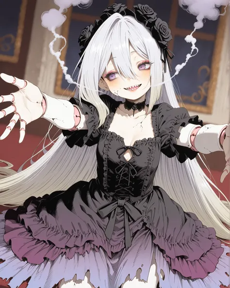 ((Abara Heiki style)), ((Masterpiece)), ((best quality, amazing quality)), ((very aesthetic, absurdres, newest)), ((detailed background, negative space, blurry background, depth of field, Asymmetrical background)), (dynamic angle, wide shot), (cinematic li...