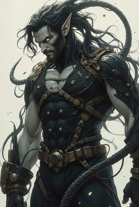 ideal man, artificially created to protect the boundaries of deep space. Height 237 centimeters, just over forty years old. His physique resembles a statue of a Greek athlete — sculpted and powerful, But balanced , with broad shoulders, hair on his face w...