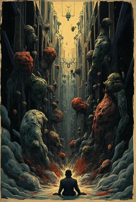 Make a comic that shows the violation of the fundamental rights of human beings ( less realistic)