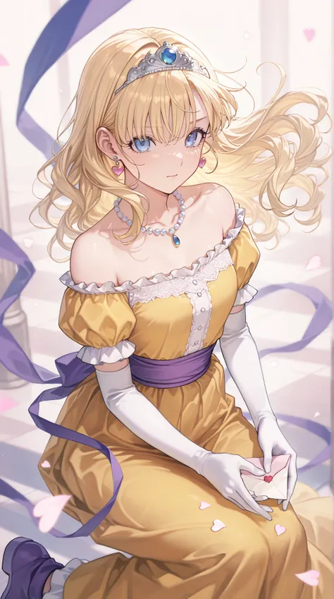(ultra detail),upper body、Prairie
(masterpiece),(top quality),anime 、pastel,anime,glossy skin,Dragon Quest,Lola,princess,Beautiful blonde hair with detailed letter,long hair,curl hair,uneven bangs,Expand your bangs,tiara,hair ornaments,floating hair、Beauti...