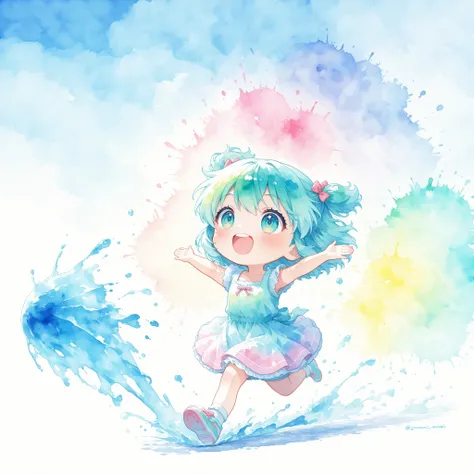 Glossy Watercolor Chibi 