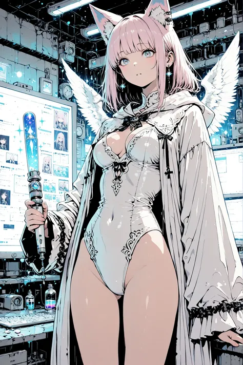 Laboratory destroyed by war, The alchemist girl who broke in through a secret entrance is checking the status of the facility, sealed equipment is dusty but there is no problem with use, drugs have not deteriorated, and there is no problem with the girl sl...