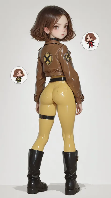 by Tsukushi Akihito, artist:moriimee,In professor Xavier mansion we can see Rogue with her classic hair in two colors (X-Men) depicted with long, wavy reddish-brown hair featuring a prominent white streak across her face and reddish-brown eyes. She wears a...